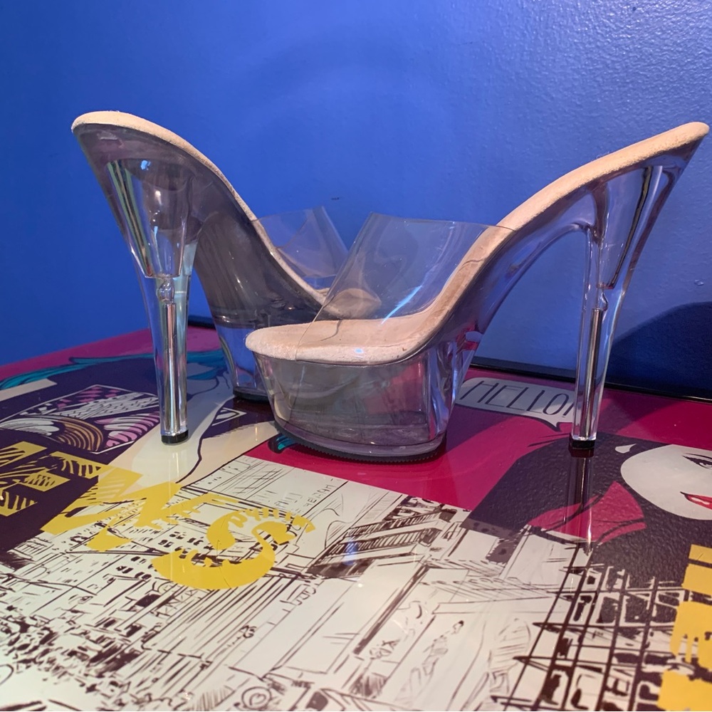 Pleaser High Platform Heels with Transparent Design